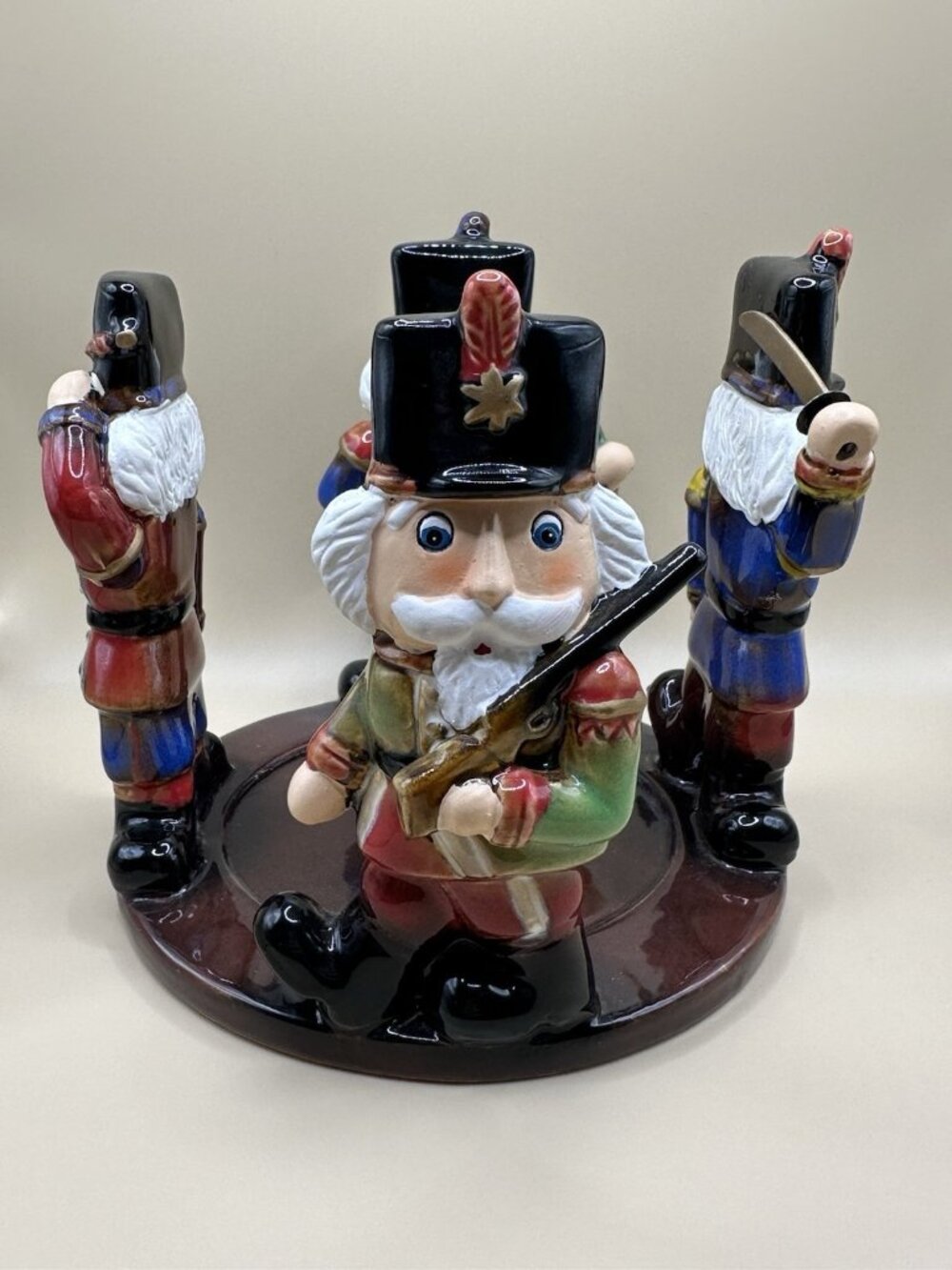 Yankee Candle Brand Ceramic Christmas Nutcracker Large Pillar Jar Holder 1180505